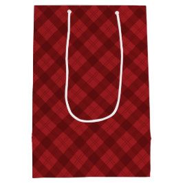 Red Plaid Christmas Gift Medium Cadeauzakje
