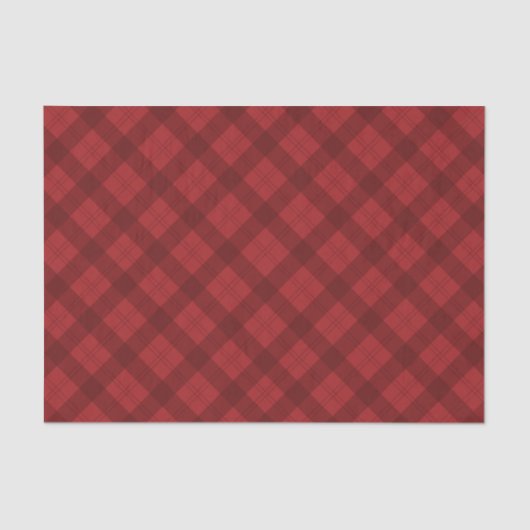Red Plaid Christmas Gift Tissuepapier (Voorkant)