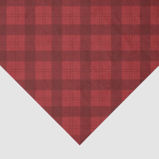 Red Plaid Christmas Gift Tissuepapier (Detail)