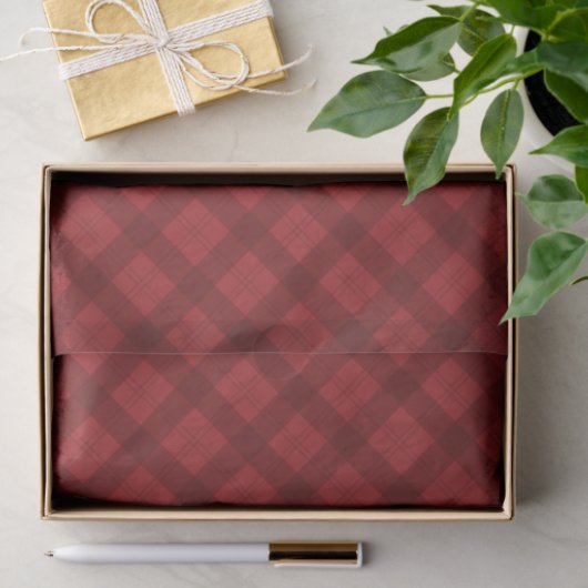 Red Plaid Christmas Gift Tissuepapier (Geschenk)