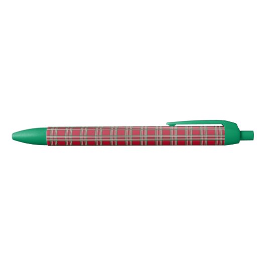 Red Plaid Christmas Holiday Teacher's Pen Gift (Bovenkant)