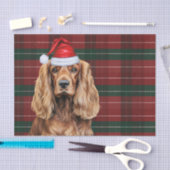 Red Plaid Cocker Spaniel Dog Christmas Tissuepapier (Craft)