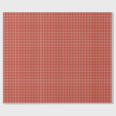 Red Plaid Country Vakantie Kerstmis Cadeaupapier (Vlak)