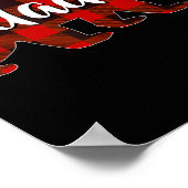 Red Plaid Dad Buffalo Matching Family Papa Pyjamas Poster (Hoek)