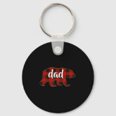 Red Plaid Dad Buffalo Matching Family Papa Pyjamas Sleutelhanger (Voorkant)