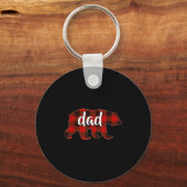 Red Plaid Dad Buffalo Matching Family Papa Pyjamas Sleutelhanger (Voorkant)