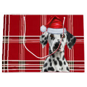 Red Plaid Dalmatian Dog Lover Holiday Groot Cadeauzakje (Voorkant)