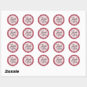 Red Plaid | Dank u Ronde Sticker (Vel)