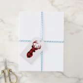 Red Plaid Deer | LABELS Cadeaulabel (Met Touw)