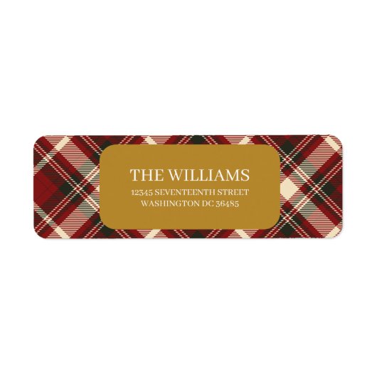 Red Plaid  Etiket (Voorkant)