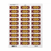 Red Plaid  Etiket (Full Sheet)