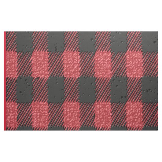 Red plaid fabric stof (Yard (91,4 cm))