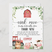 Red Plaid Foliage Boerderij Verjaardag Dank u kaar Kaart (Voorkant)