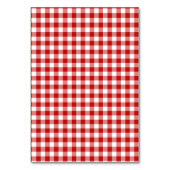 red plaid Food Tent Kaarten Plaats instelling (Achterkant)