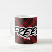 Red Plaid Freedom Mok (Voorkant links)