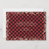 Red Plaid gelooft in de magie van kerstfoto Feestdagenkaart (Achterkant)