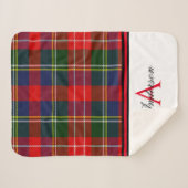 Red Plaid gepersonaliseerd Sherpa Deken (Voorkant (horizontaal))