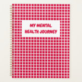 Red Plaid Gingham Planner Geestelijke Gezondheid Q (Voorkant)