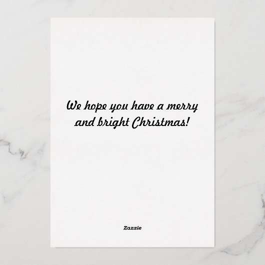 Red Plaid Gold Grandpa Photo Cozy But Elegant Folie Feestdagenkaart (Achterkant)