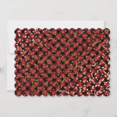 Red Plaid Gold Sneeuw Vrolijk Kerstfeest Foto Feestdagenkaart (Achterkant)