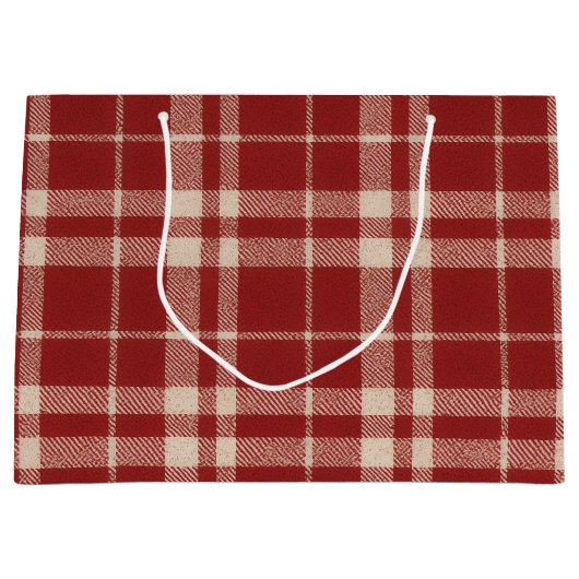Red Plaid Groot Cadeauzakje (Voorkant)