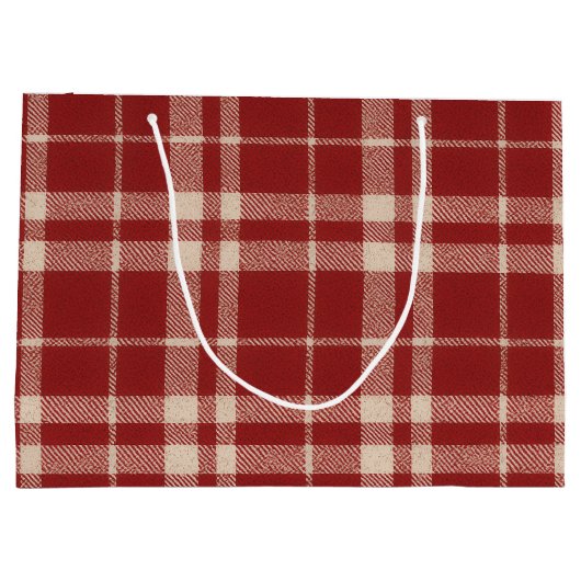 Red Plaid Groot Cadeauzakje (Achterkant)