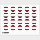 Red Plaid Holiday Gift Label Stickers (Vel)
