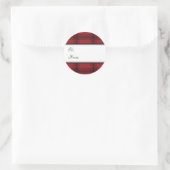 Red Plaid Holiday Gift Label Stickers (Tas)