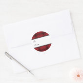 Red Plaid Holiday Gift Label Stickers (Envelop)