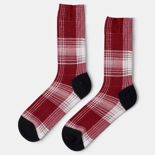 Red Plaid Holiday Socks – Warm Christmas Vibes Sokken (Links)