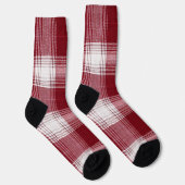 Red Plaid Holiday Socks – Warm Christmas Vibes Sokken (Rechts)