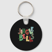 Red Plaid Jingle Bells Christmas Matching Family P Sleutelhanger (Voorkant)