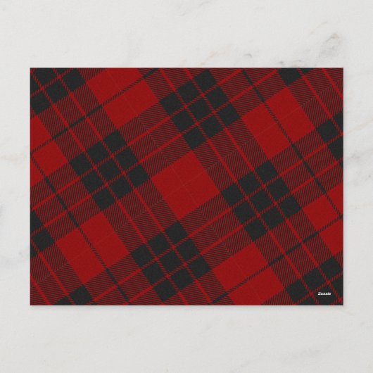 Red Plaid Joy Christmas Family Greeting Foto Feestdagenkaart (Achterkant)