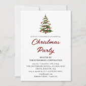 Red Plaid | Kerstboom | Vakantie uitnodiging (Voorkant)