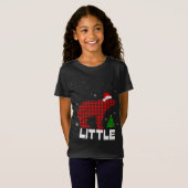 Red Plaid Little BearMatching pyjama familie T-shirt (Voorkant volledig)