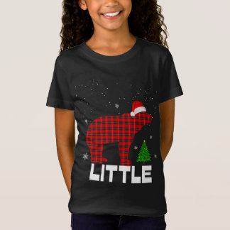 Red Plaid Little BearMatching pyjama familie T-shirt