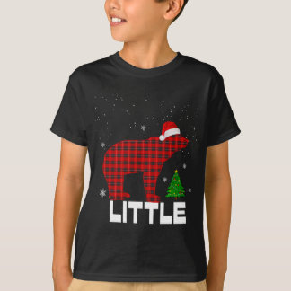 Red Plaid Little BearMatching pyjama familie T-shirt