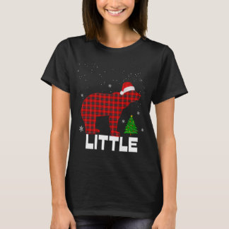 Red Plaid Little BearMatching pyjama familie T-shirt