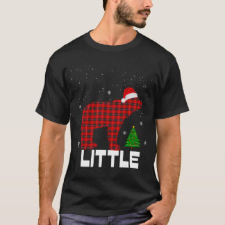 Red Plaid Little BearMatching pyjama familie T-shirt