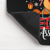 Red Plaid Medical Istant Nurse Reindeer Christmas  Muismat (Hoek)