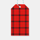 Red Plaid Merry Alles Familie Foto Kerstmis Cadeaulabel (Achterkant)