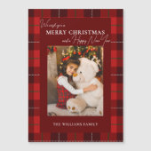 Red Plaid Merry Christmas 1 Foto (Voorkant)