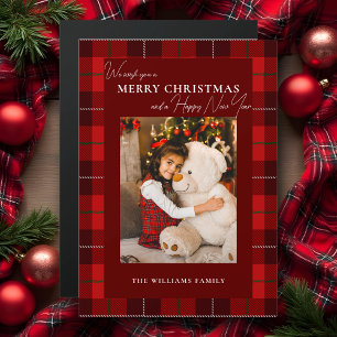 Red Plaid Merry Christmas 1 Foto