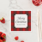 Red Plaid Merry Christmas Servet (Insitu)