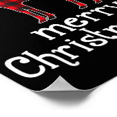 Red Plaid Merry Christmoose Christmas Moose Lovers Poster (Hoek)