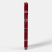 Red Plaid monogram Case-Mate iPhone Case (Achterkant / Rechts)