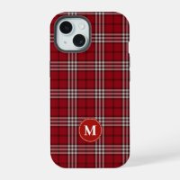 Red Plaid monogram