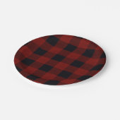 Red Plaid Papieren Bordje (Gekanteld)