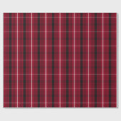 Red Plaid Pattern Christmas Wrapping Paper Cadeaupapier (Vlak)