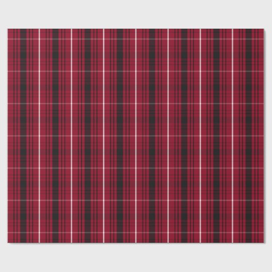 Red Plaid Pattern Christmas Wrapping Paper Cadeaupapier (Vlak)